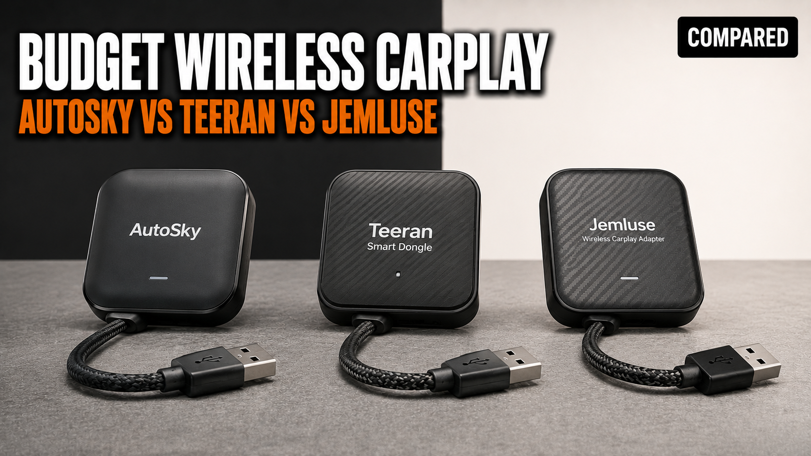 Budget Wireless CarPlay Adapter: AutoSky vs Teeran vs Jemluse