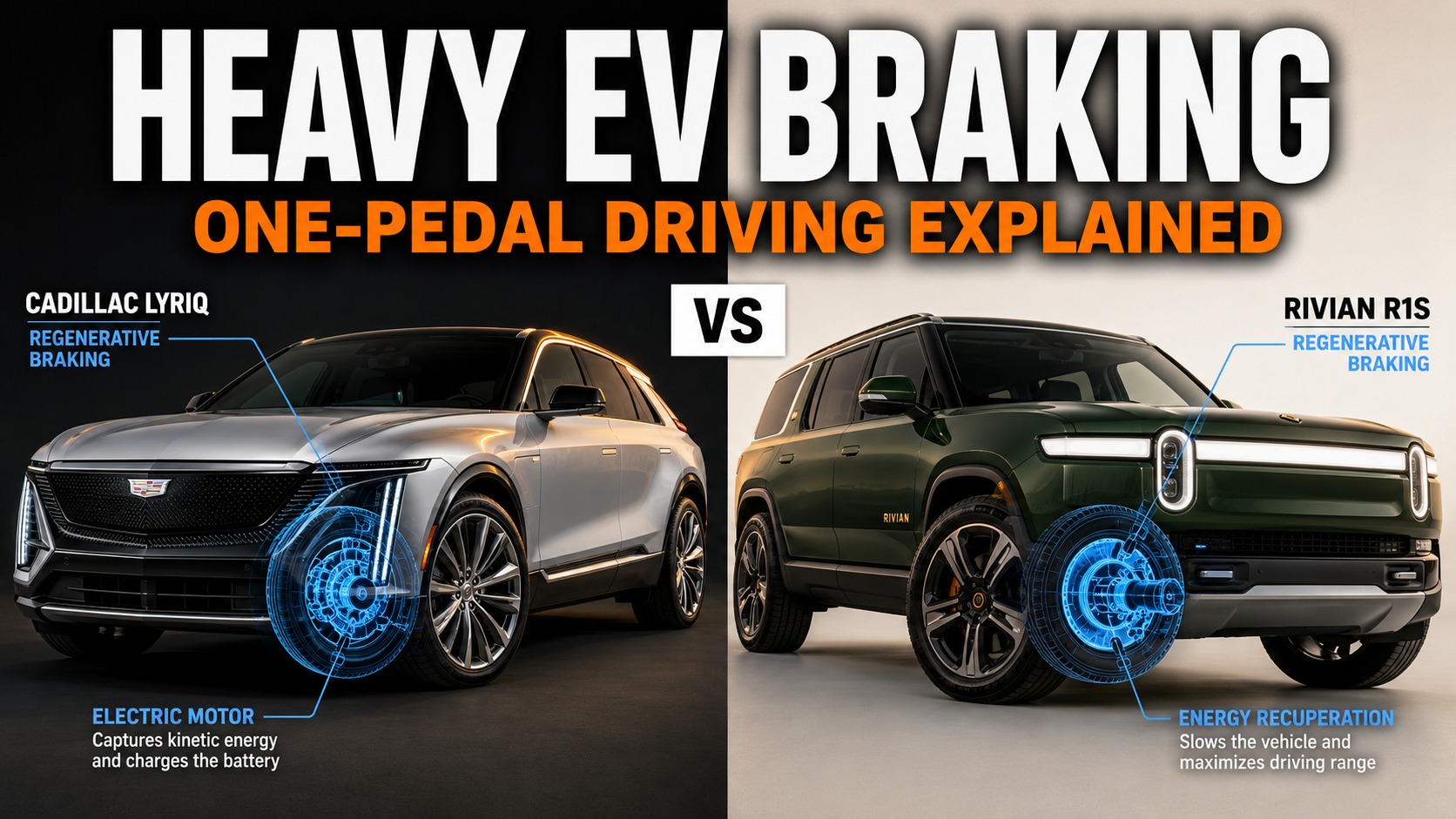 Heavy EV Braking Systems: Cadillac Lyriq and Rivian One Pedal Driving Explained