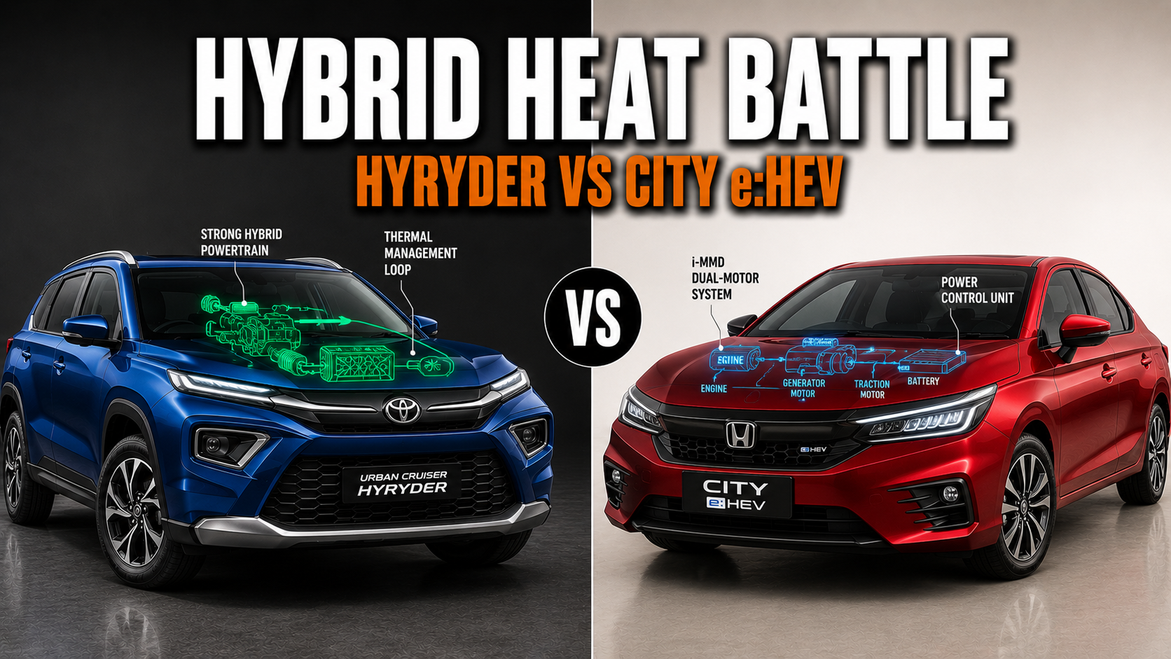 Toyota Hyryder vs. Honda City e:HEV: Which Hybrid System Handles Indian Heat Better? (2026)